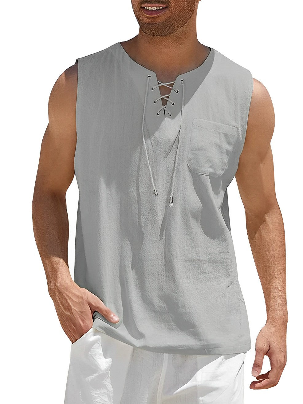 Men's Tank Top | Airy Summer Comfort & Stylish V-Neck