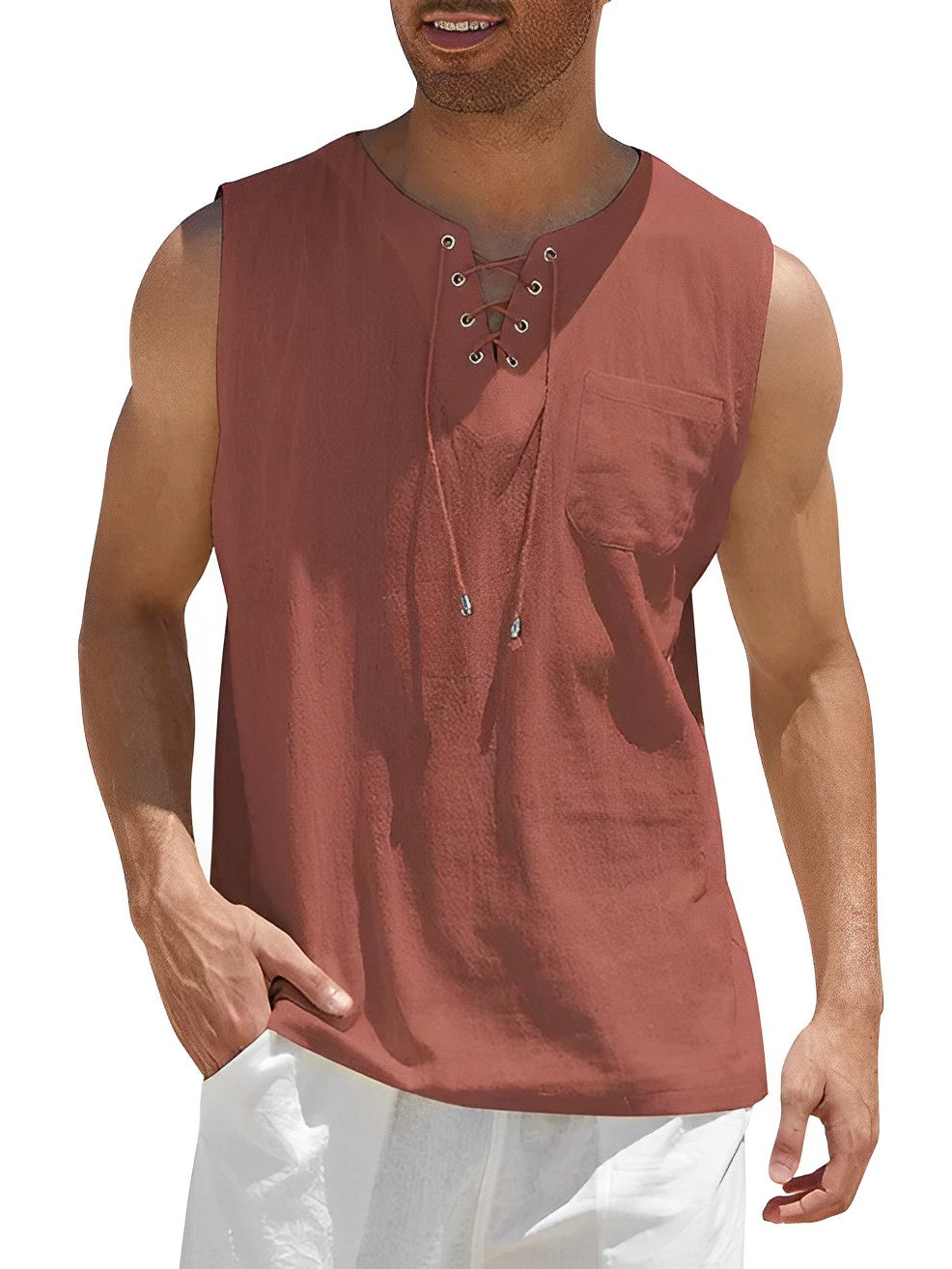 Men's Tank Top | Airy Summer Comfort & Stylish V-Neck