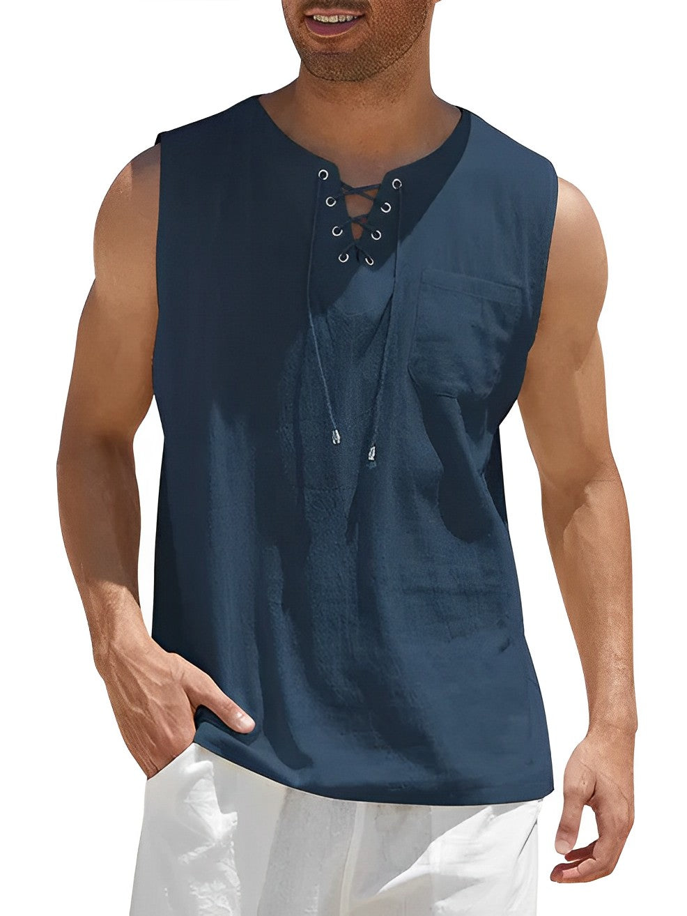 Men's Tank Top | Airy Summer Comfort & Stylish V-Neck