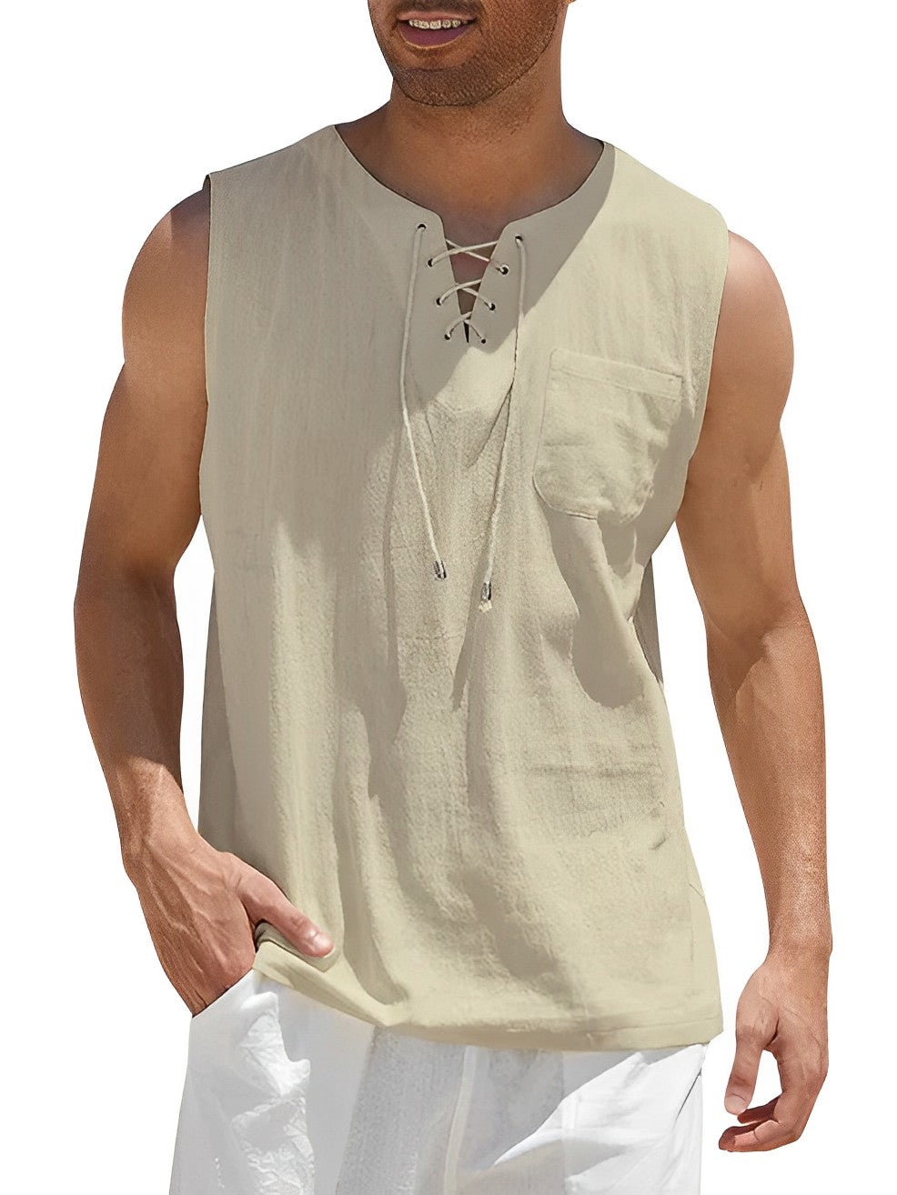Men's Tank Top | Airy Summer Comfort & Stylish V-Neck