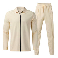 Men's tracksuit with modern zipper and elastic waistband