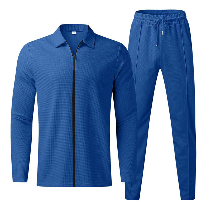 Men's tracksuit with modern zipper and elastic waistband