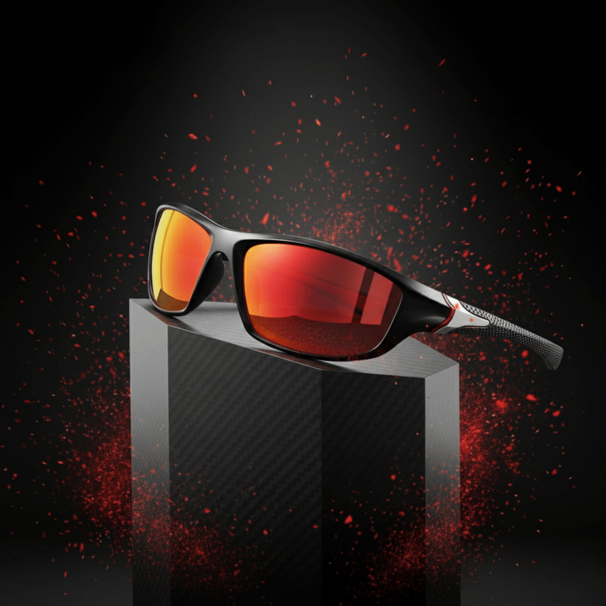 Men's UV400 Polarized Sports Sunglasses – Lightweight Frame and Rubberized Temples
