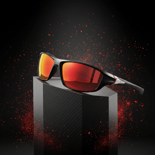 Men's UV400 Polarized Sports Sunglasses – Lightweight Frame and Rubberized Temples