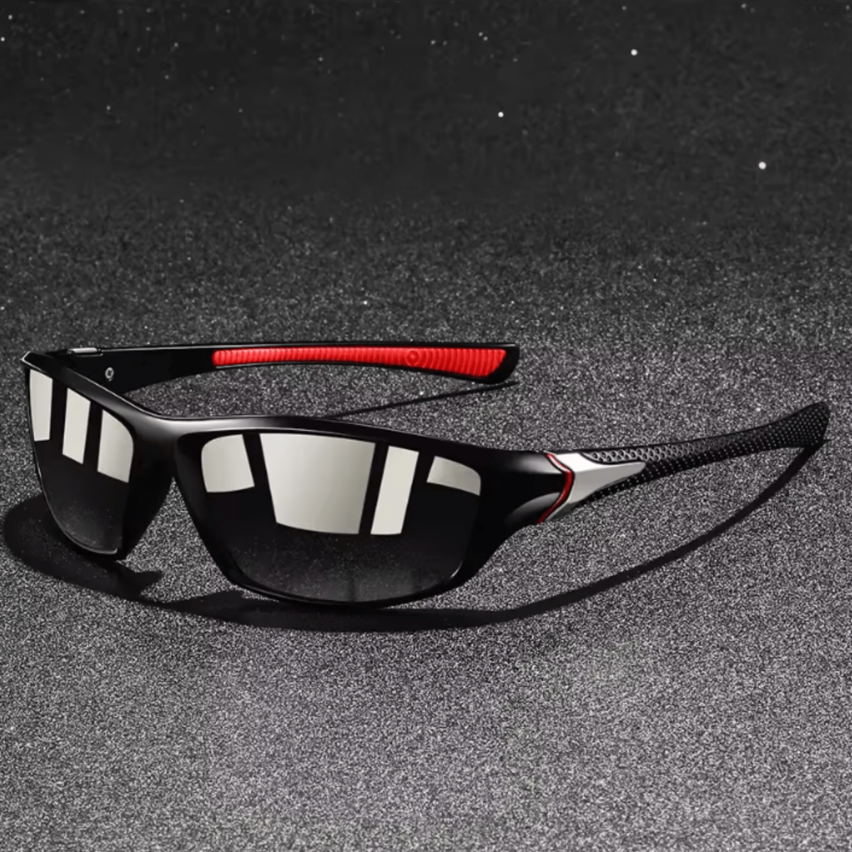 Men's UV400 Polarized Sports Sunglasses – Lightweight Frame and Rubberized Temples