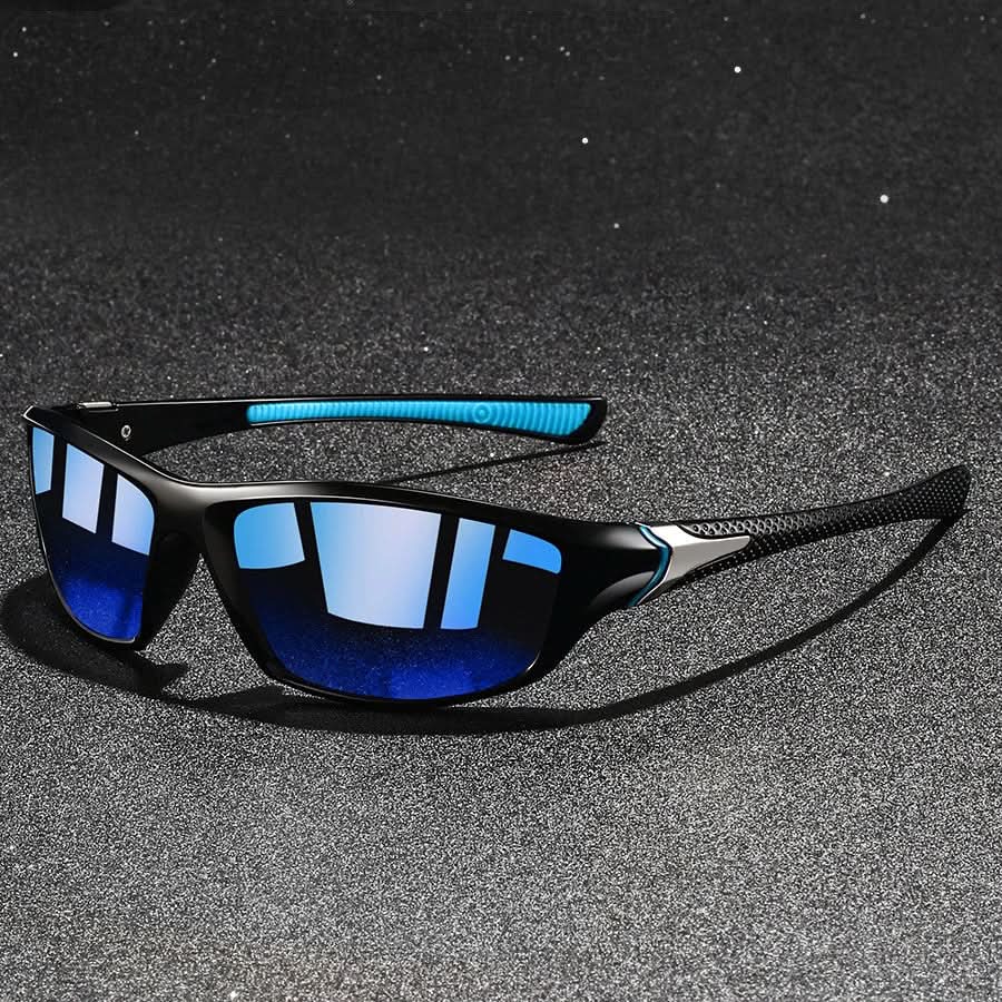 Men's UV400 Polarized Sports Sunglasses – Lightweight Frame and Rubberized Temples