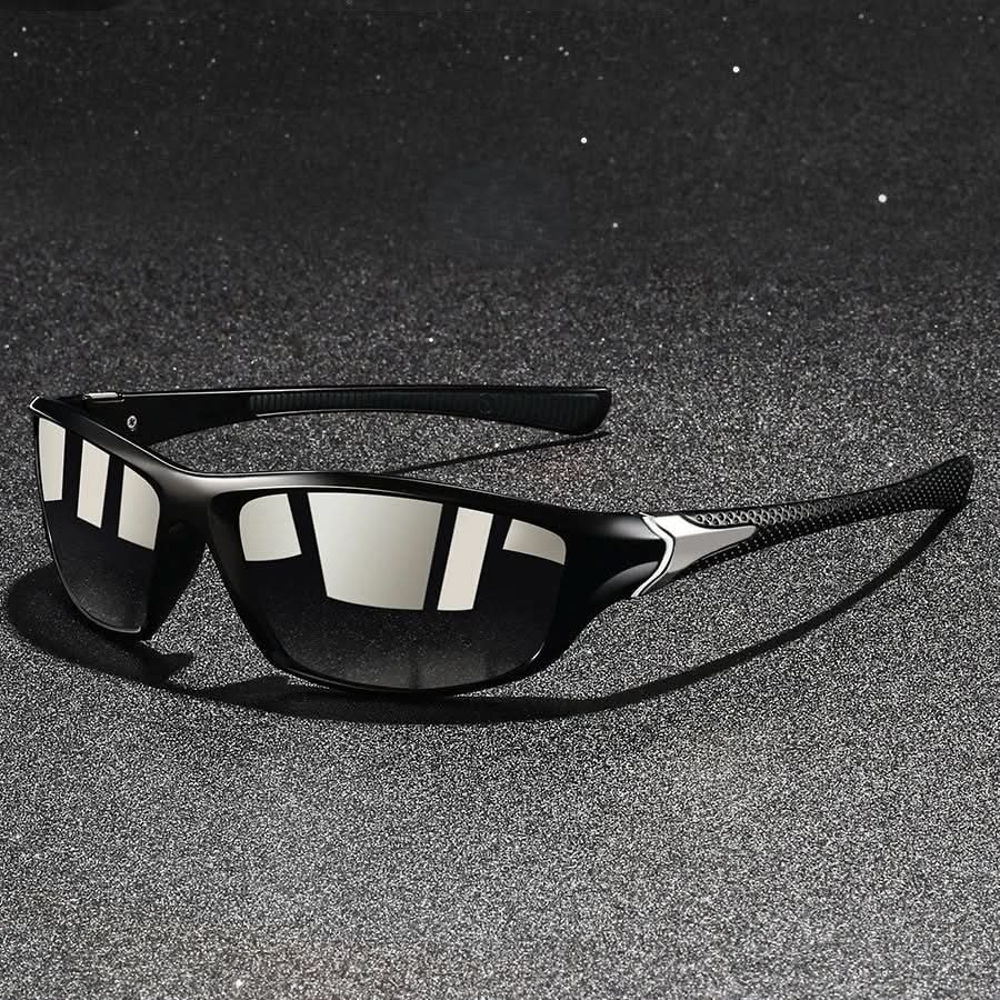 Men's UV400 Polarized Sports Sunglasses – Lightweight Frame and Rubberized Temples