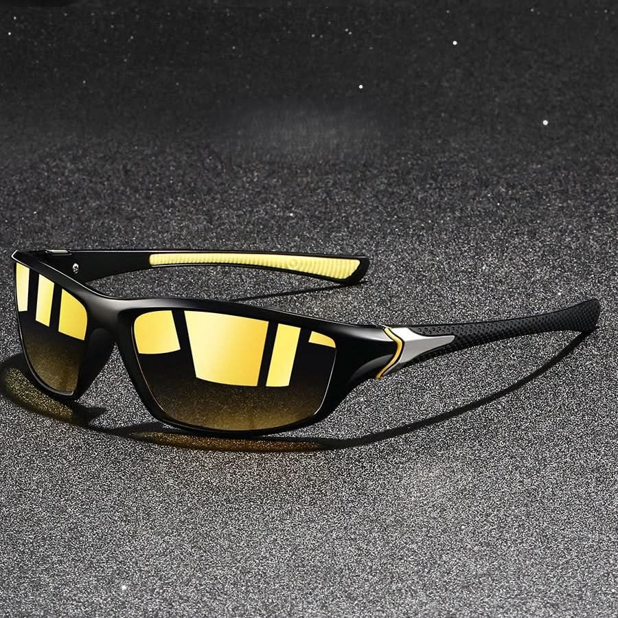 Men's UV400 Polarized Sports Sunglasses – Lightweight Frame and Rubberized Temples