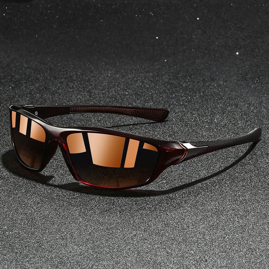 Men's UV400 Polarized Sports Sunglasses – Lightweight Frame and Rubberized Temples