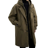 Men's Waterproof Trench Coat Puffer Jacket