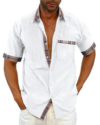 Men Short Sleeve Shirt Stylish Design Breathable