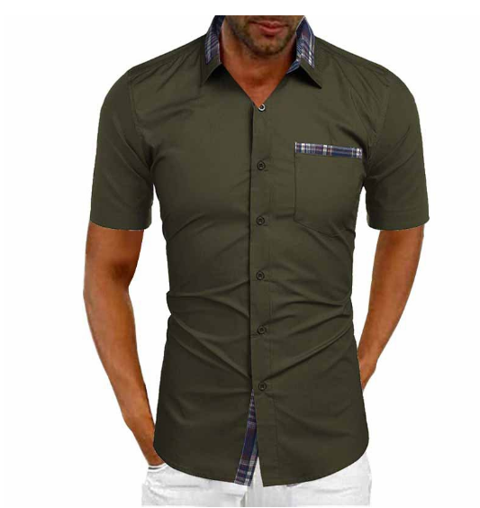 Men Short Sleeve Shirt Stylish Design Breathable