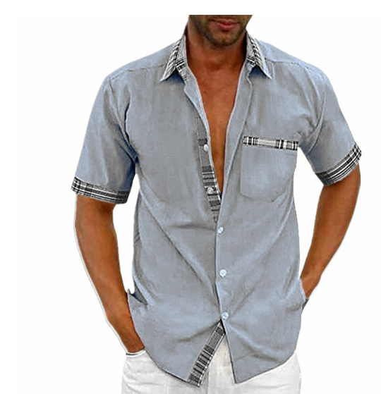Men Short Sleeve Shirt Stylish Design Breathable