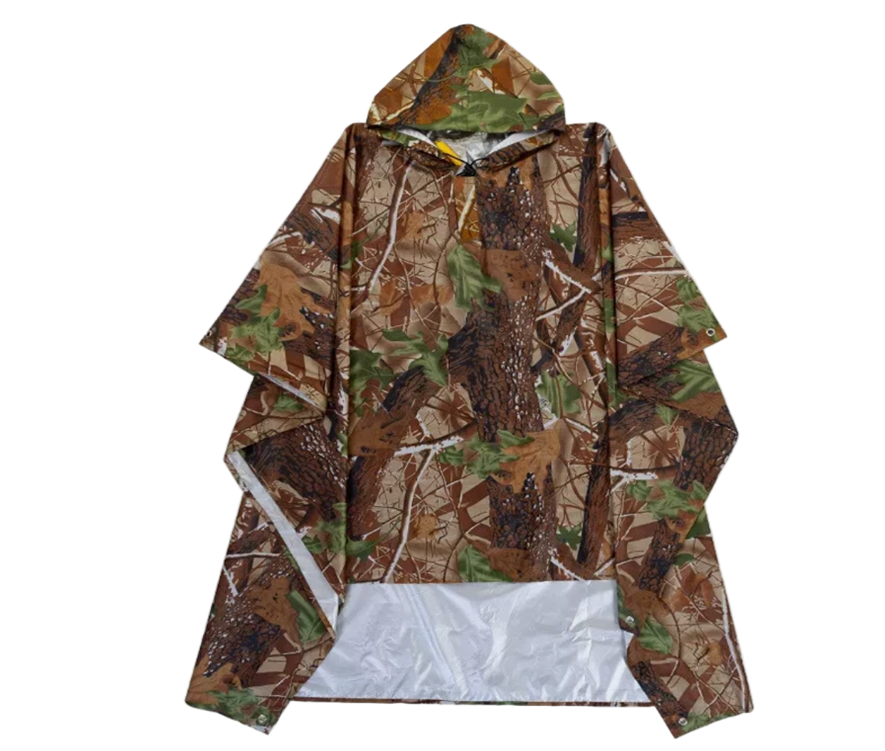 Military Style Hooded Rain Poncho
