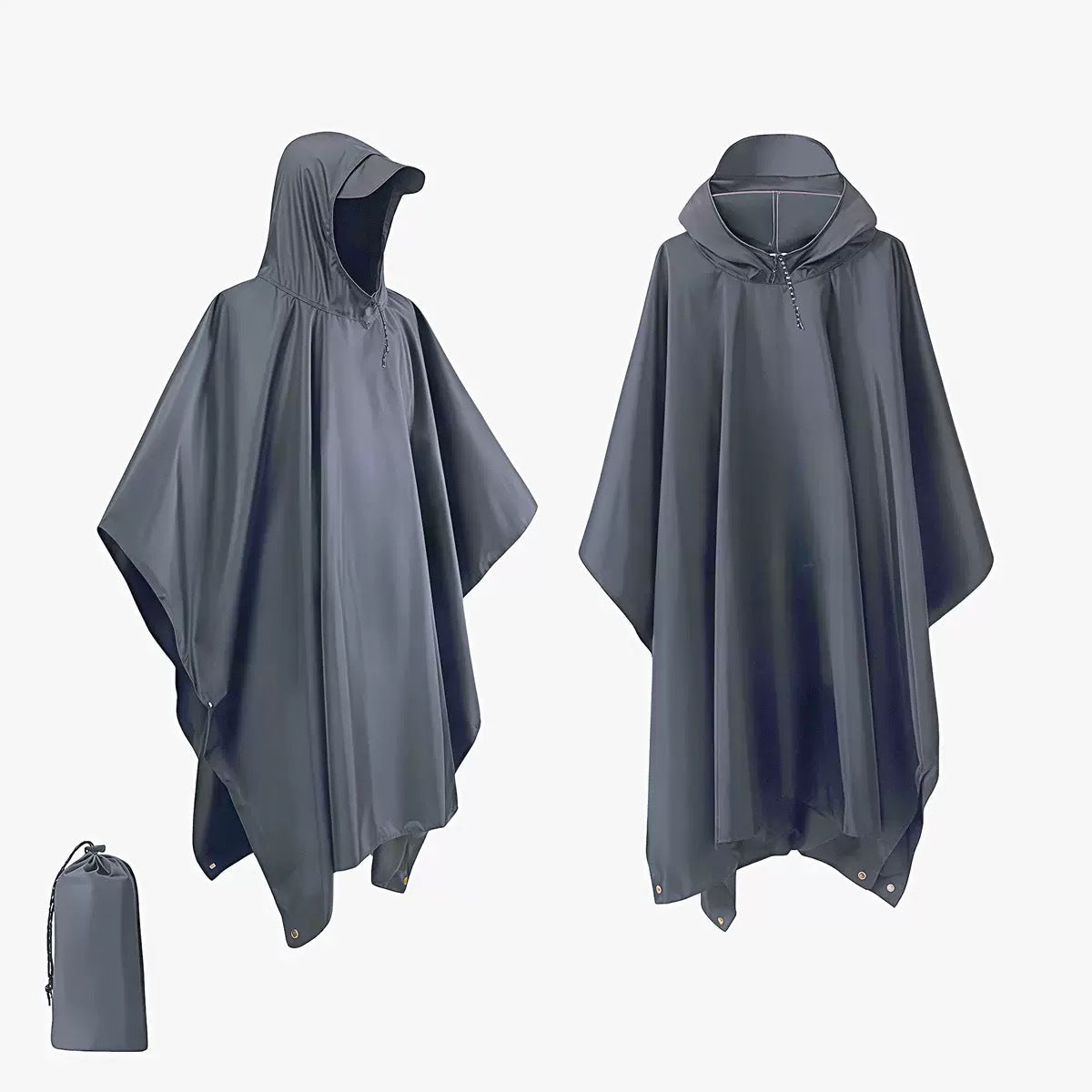 Military Style Hooded Rain Poncho