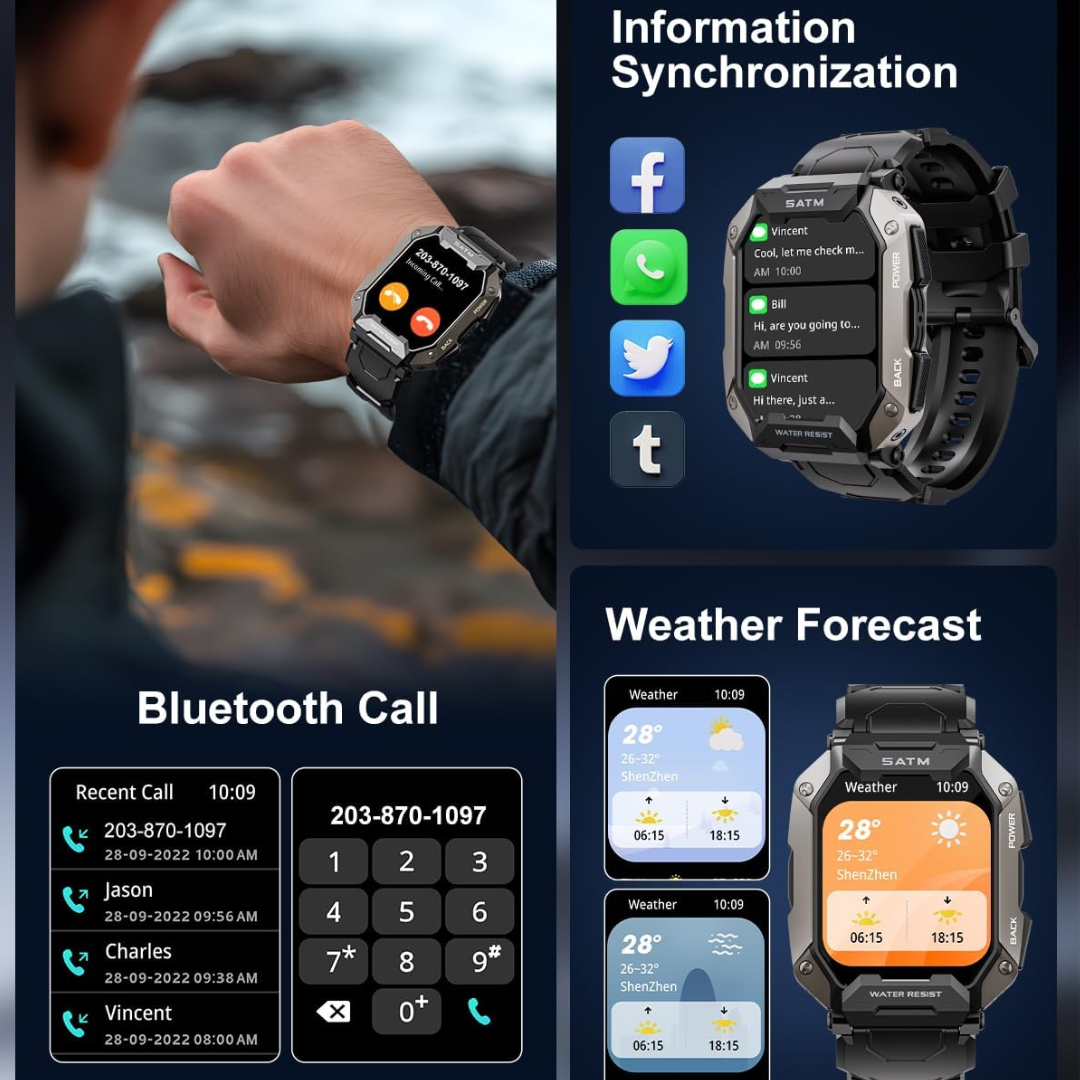 Military Tactical Smartwatch