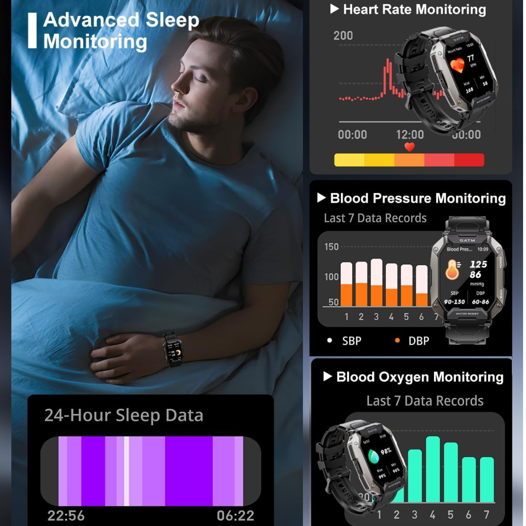 Military Tactical Smartwatch