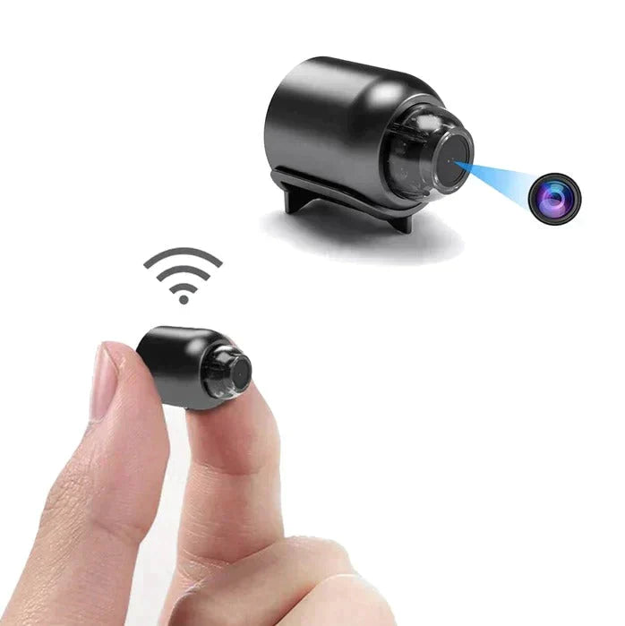 Mini WLAN Surveillance Camera | Wireless with Night Vision & Motion Detection | Black