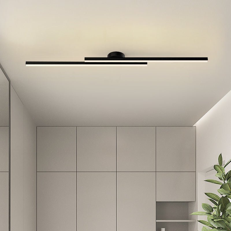 Modern Aluminium Semi Flush Mount LED Ceiling Light