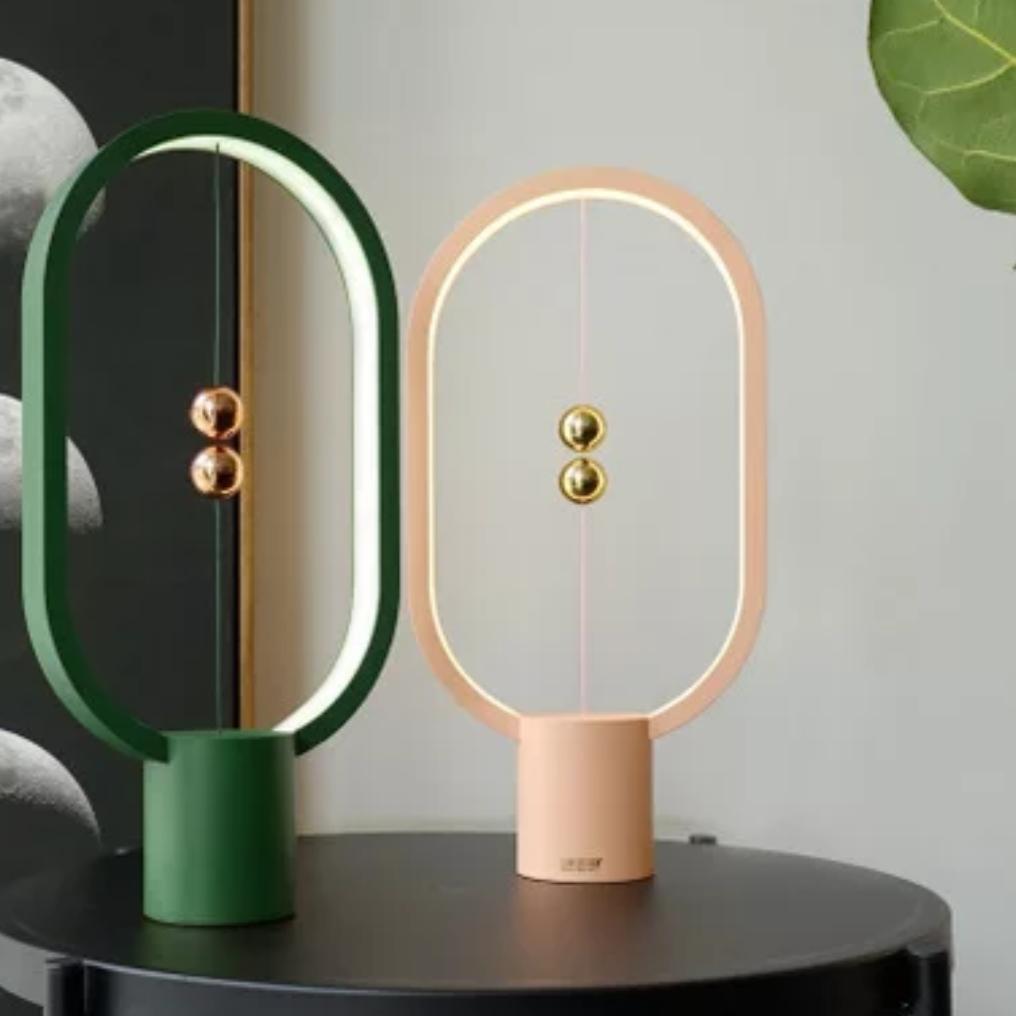 Modern Balance Table Lamp with Floating Switch Design