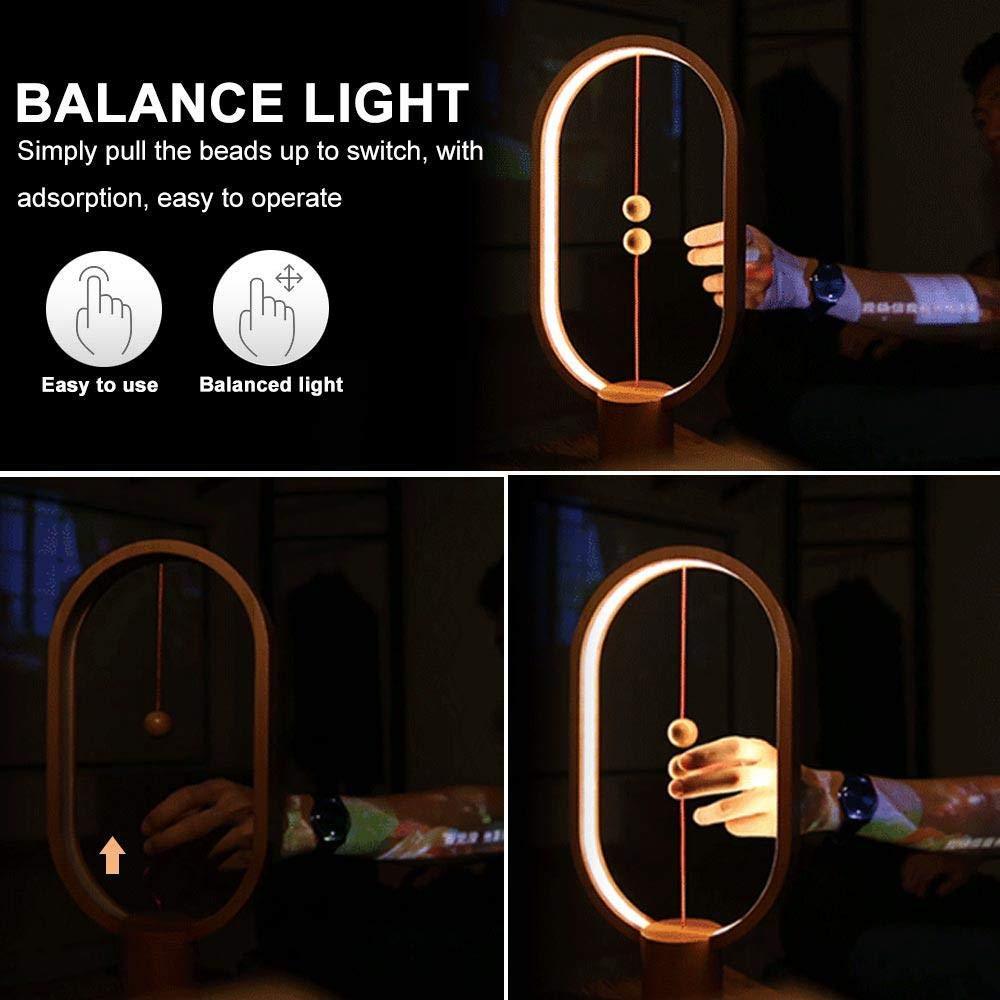 Modern Balance Table Lamp with Floating Switch Design