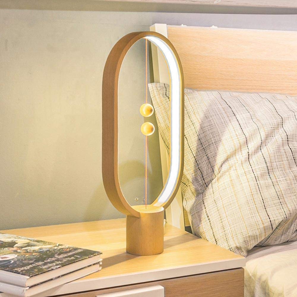 Modern Balance Table Lamp with Floating Switch Design