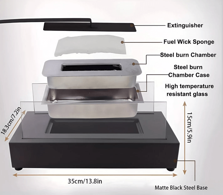 Modern Bioethanol Table Fireplace