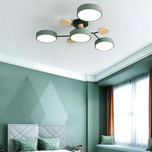 Modern Halo LED Semi-Flush Ceiling Light for Stylish Spaces