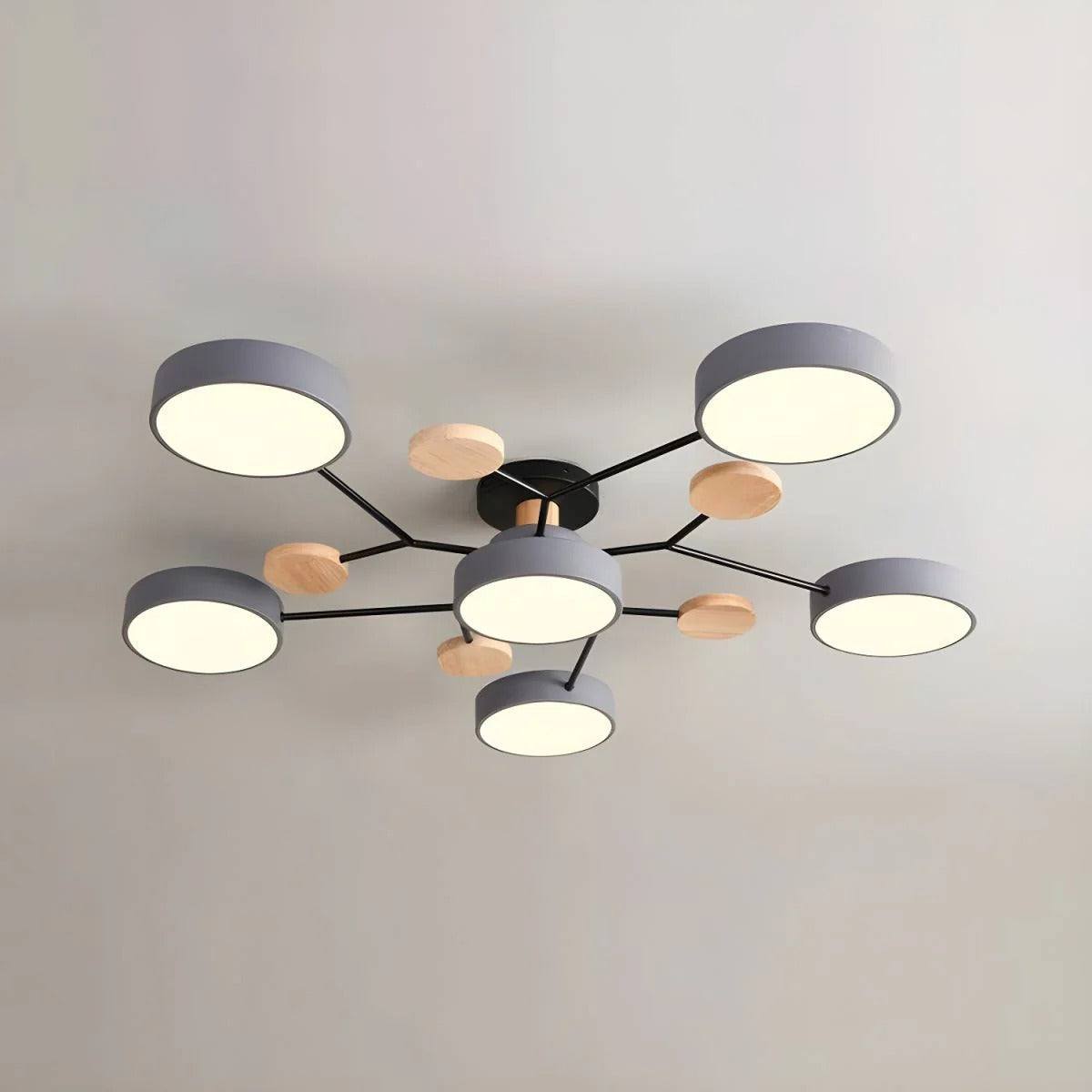 Modern Halo LED Semi-Flush Ceiling Light for Stylish Spaces