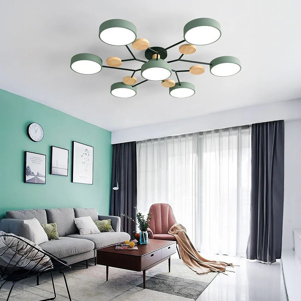 Modern Halo LED Semi-Flush Ceiling Light for Stylish Spaces