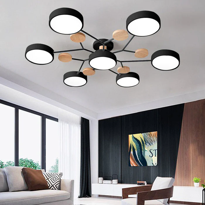 Modern Halo LED Semi-Flush Ceiling Light for Stylish Spaces