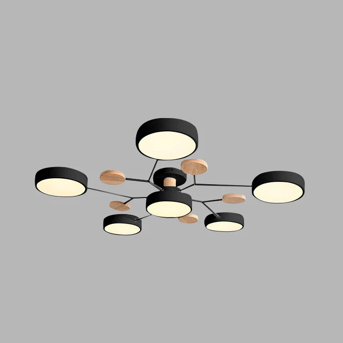 Modern Halo LED Semi-Flush Ceiling Light for Stylish Spaces