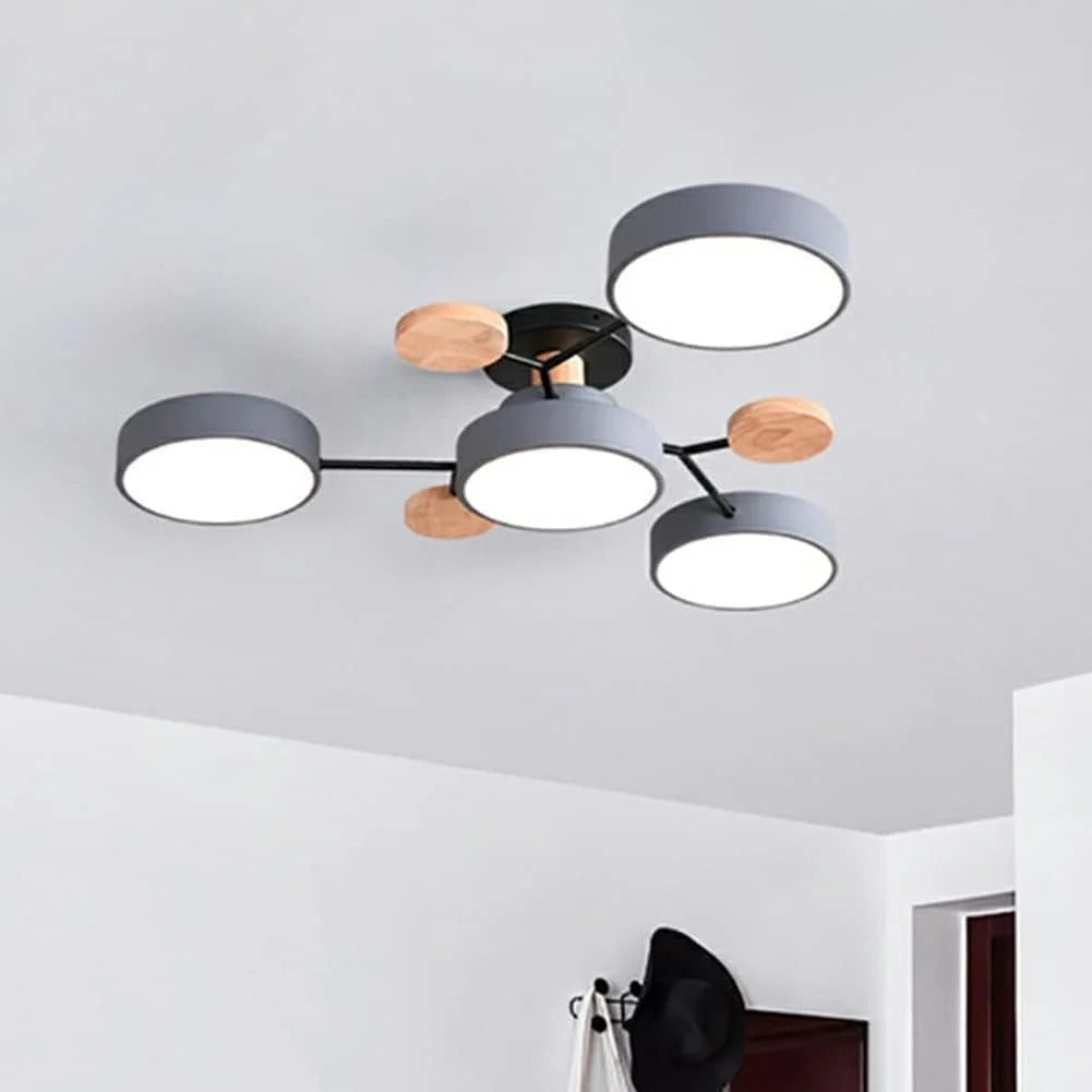 Modern Halo LED Semi-Flush Ceiling Light for Stylish Spaces