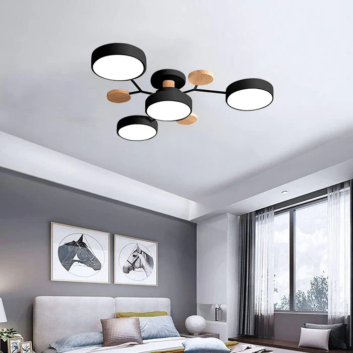 Modern Halo LED Semi-Flush Ceiling Light for Stylish Spaces