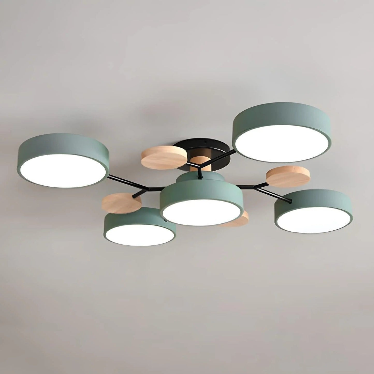 Modern Halo LED Semi-Flush Ceiling Light for Stylish Spaces