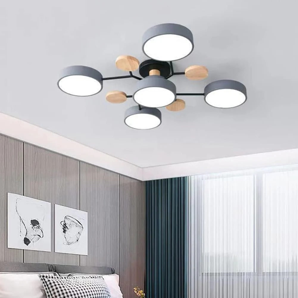 Modern Halo LED Semi-Flush Ceiling Light for Stylish Spaces
