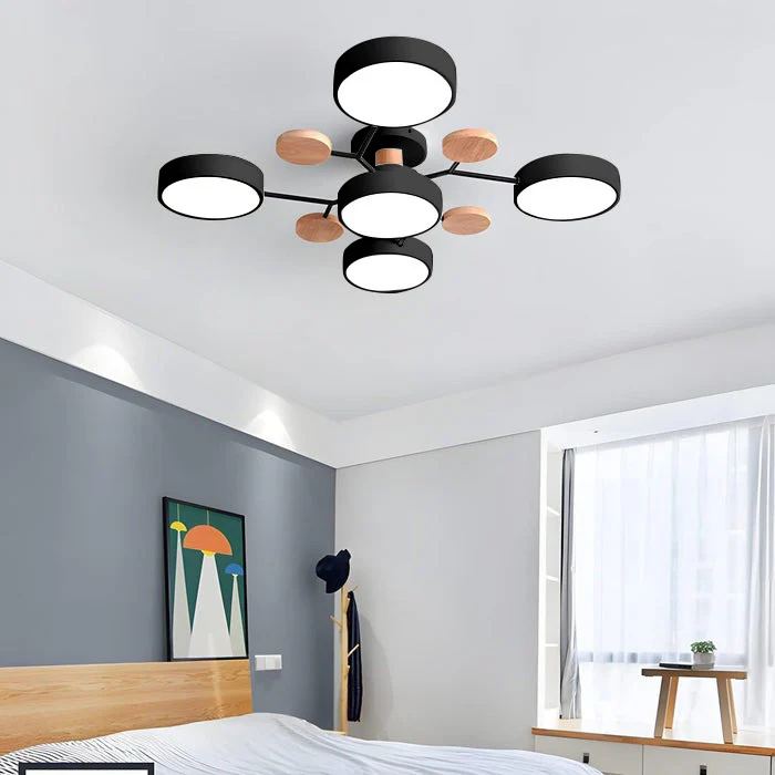 Modern Halo LED Semi-Flush Ceiling Light for Stylish Spaces