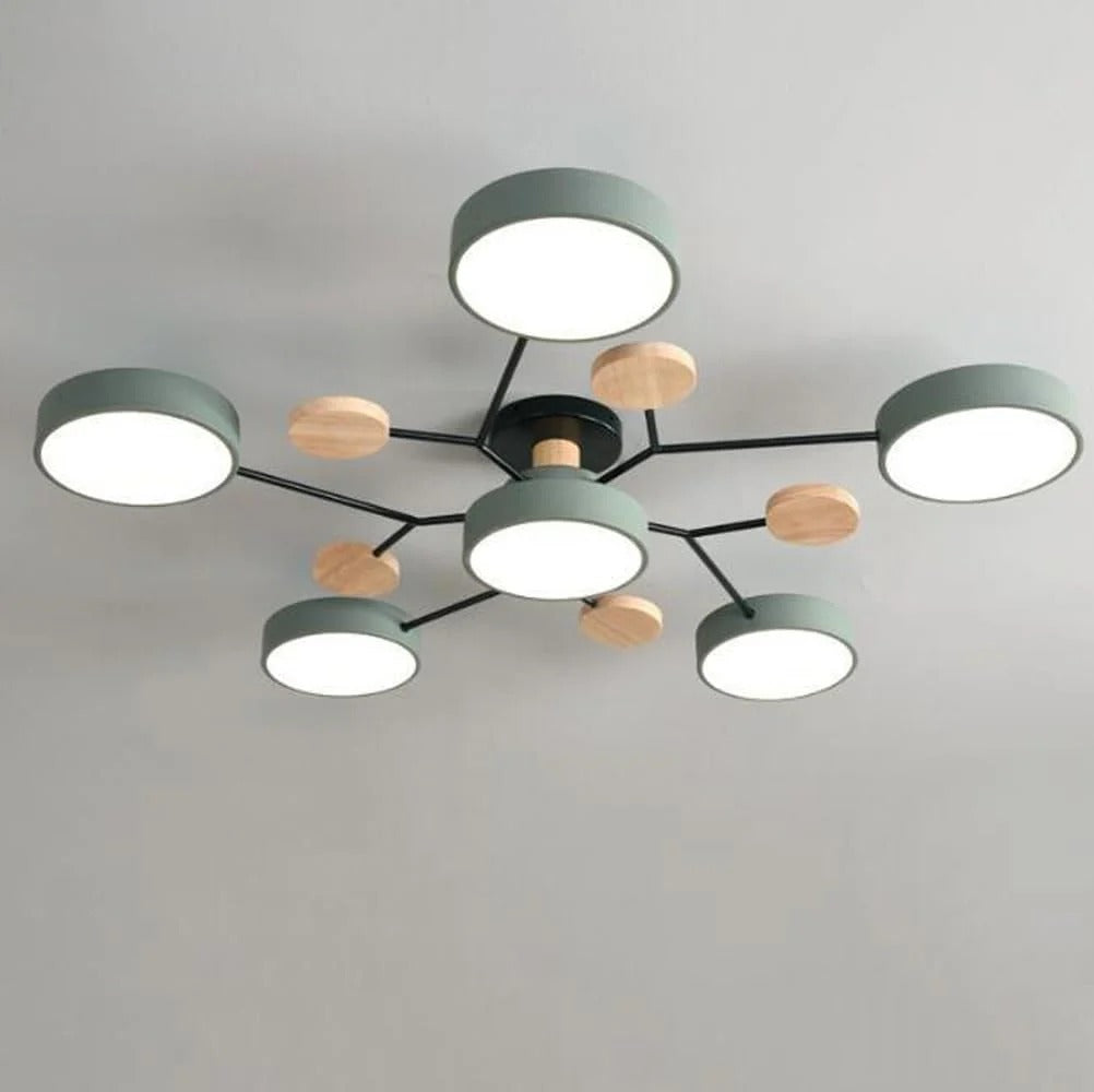 Modern Halo LED Semi-Flush Ceiling Light for Stylish Spaces