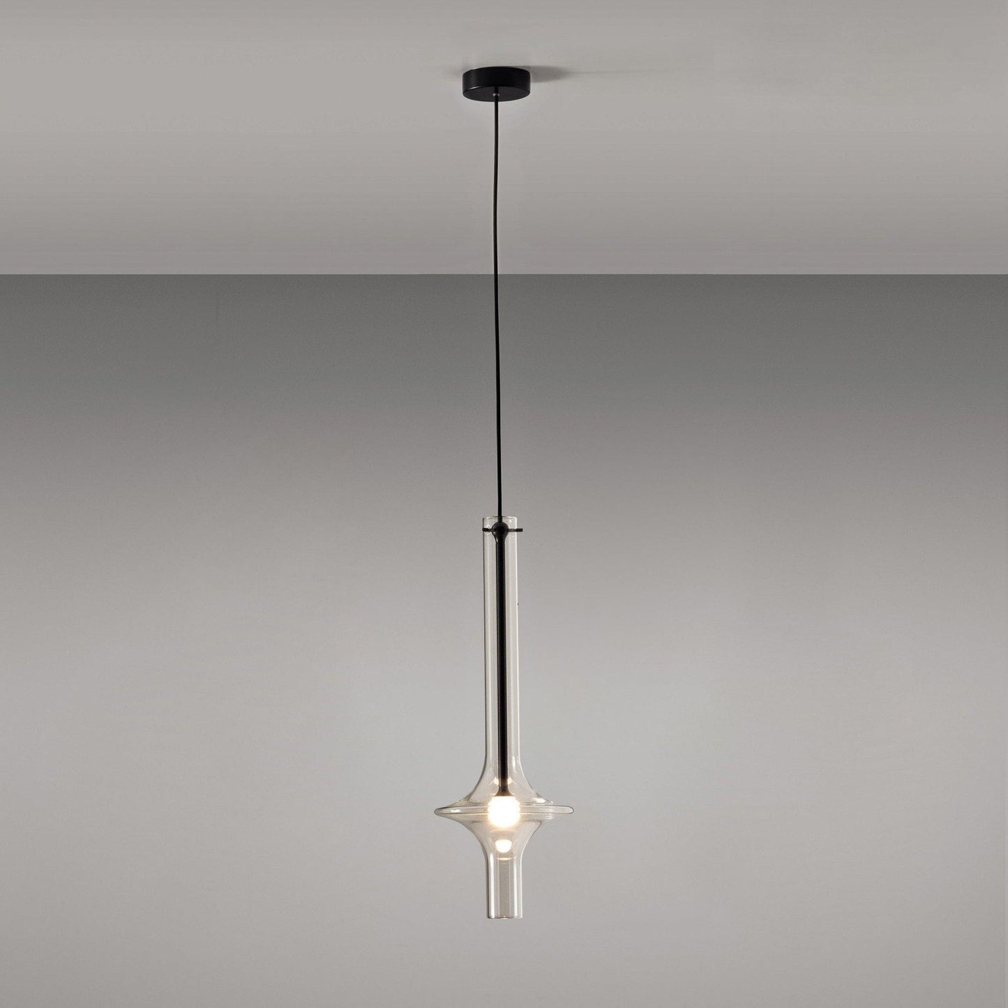 Modern LED Pendant Lamp with Glass and Iron – Adjustable Color Temperature, Ideal for Kitchen and Dining Room
