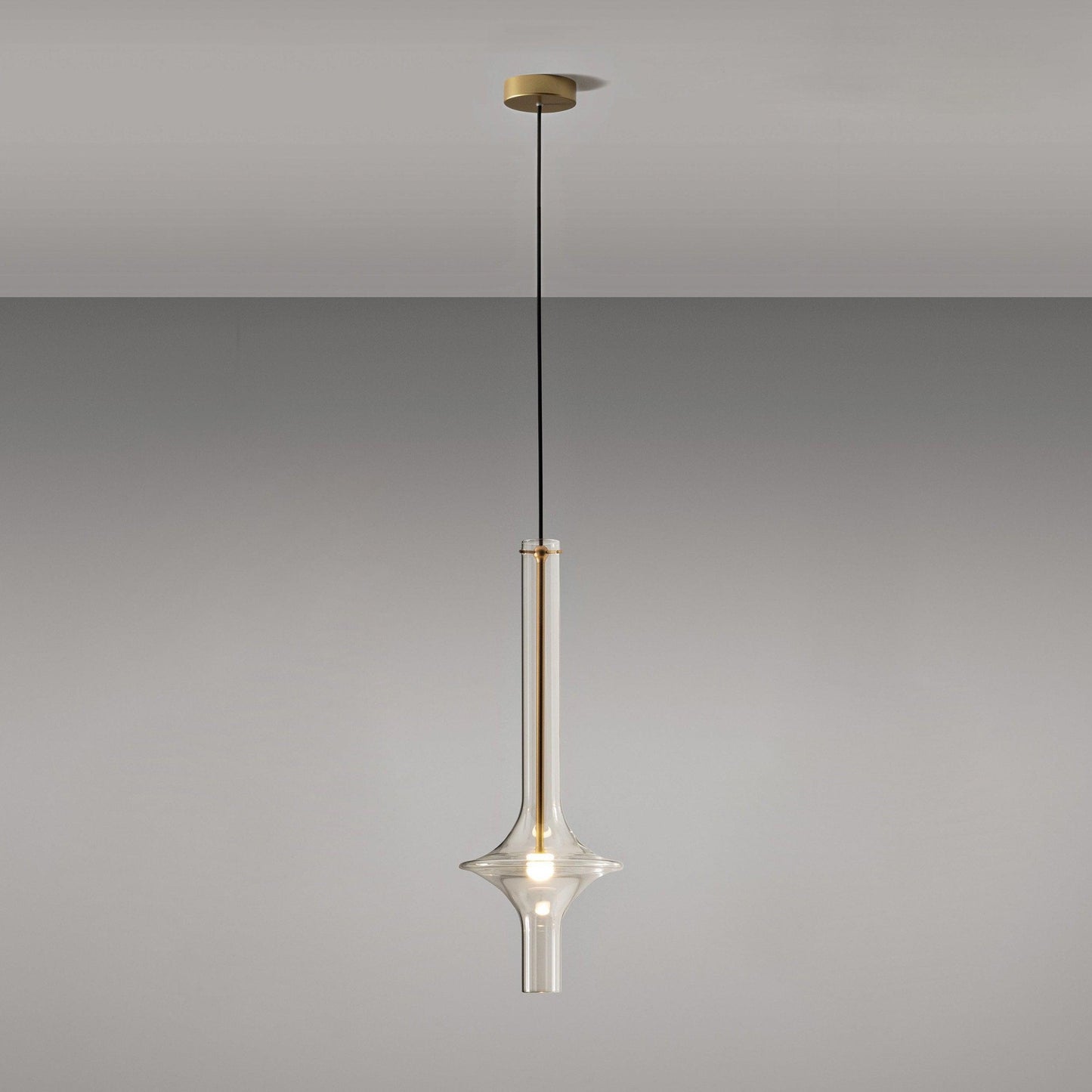 Modern LED Pendant Lamp with Glass and Iron – Adjustable Color Temperature, Ideal for Kitchen and Dining Room