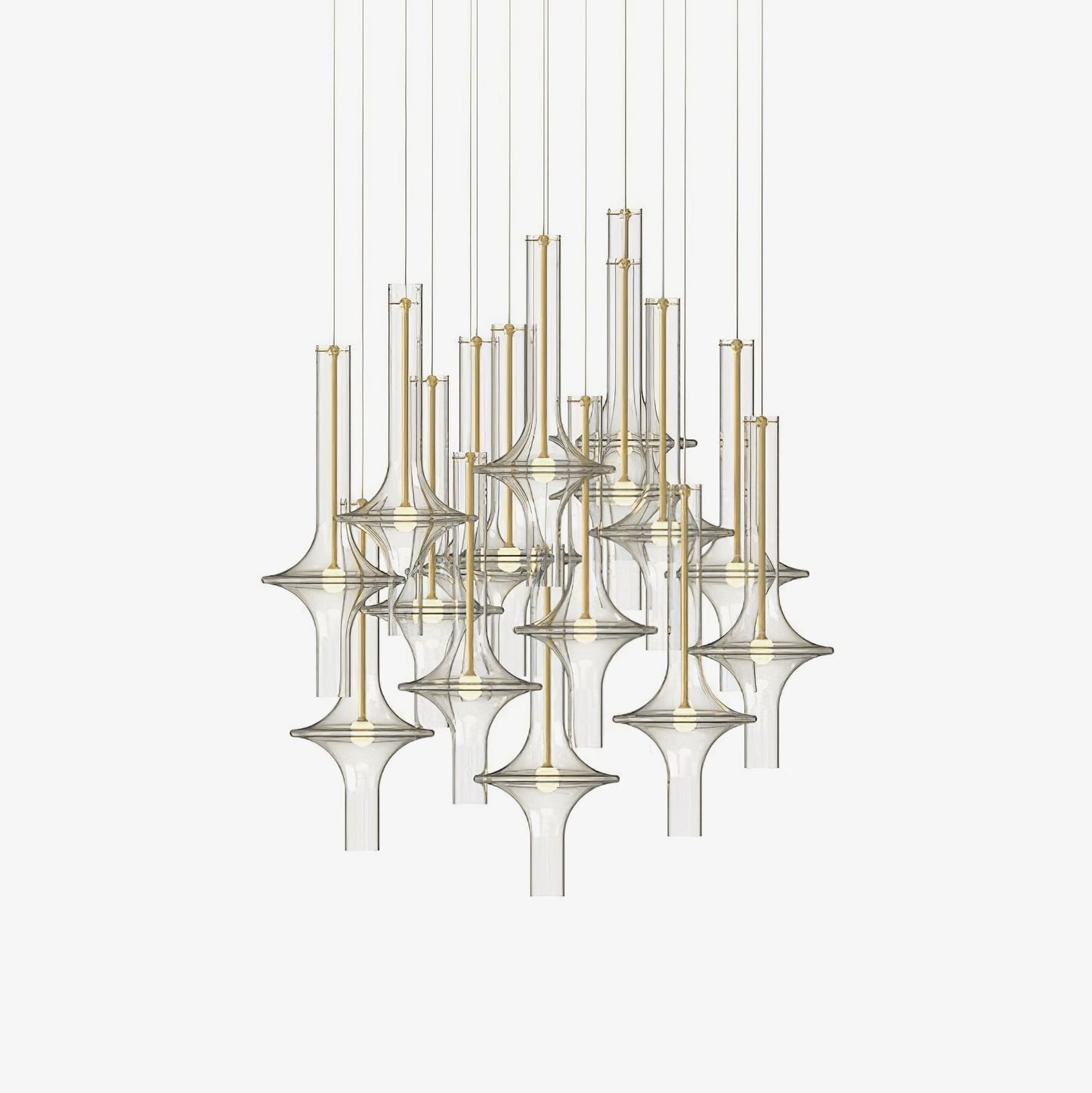Modern LED Pendant Lamp with Glass and Iron – Adjustable Color Temperature, Ideal for Kitchen and Dining Room