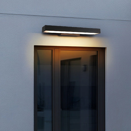 Modern LED Wall Lamp with Motion Sensor and Black Housing