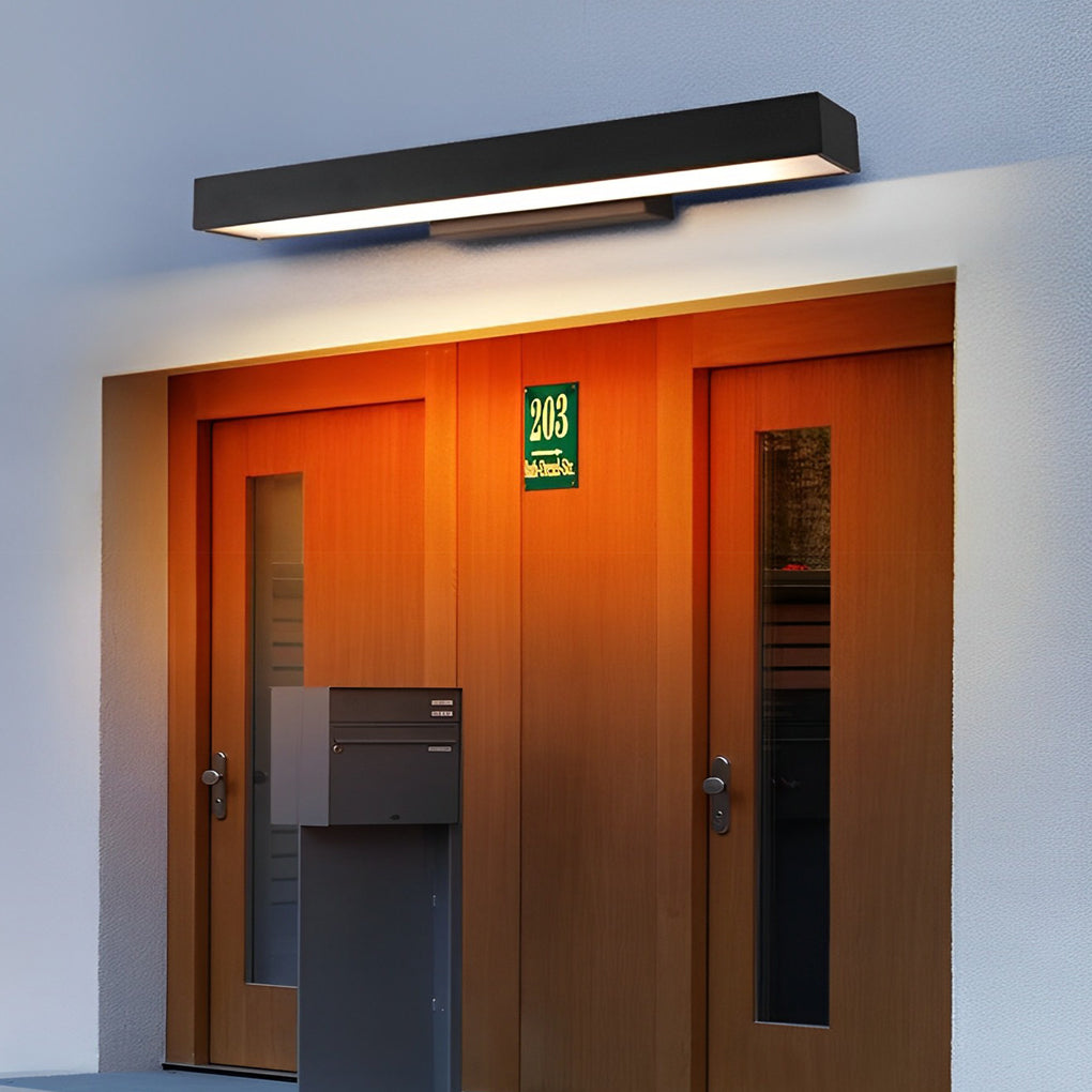 Modern LED Wall Lamp with Motion Sensor and Black Housing