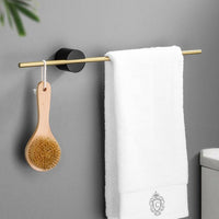 Modern Metal Towel Rack Standing with Adjustable Rod – Elegant Design for Bathroom