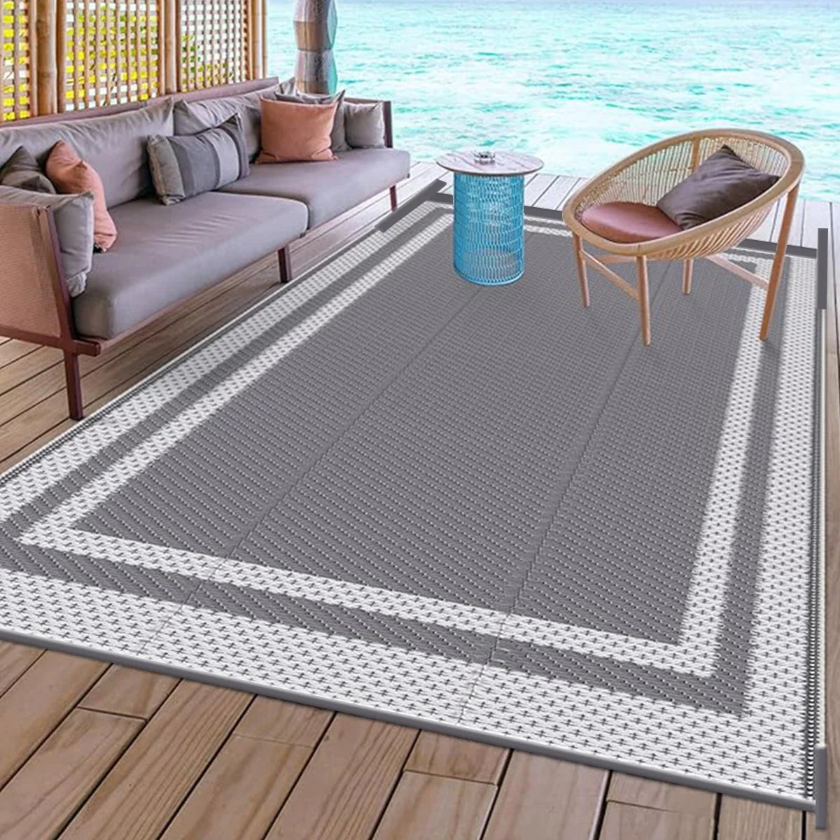 Modern Outdoor Rectangular Mat