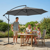 Modern Outdoor Sun Shade Parasol with Easy Crank Opening System