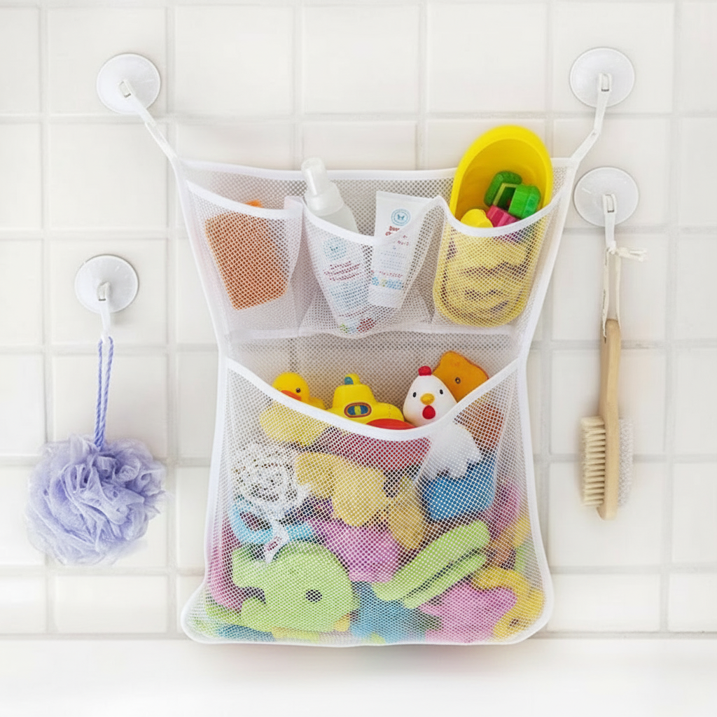 Mold-Free Bath Toy Organizer Storage Net