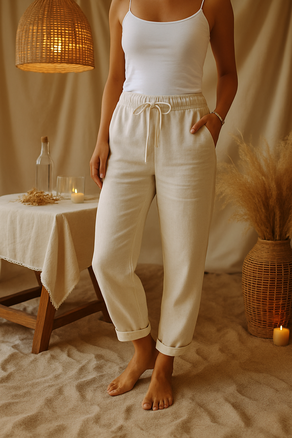 Monica - Elastic Waist Pants