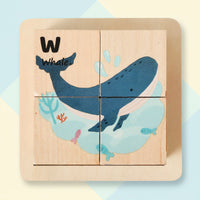 Montessori Animal Wooden Puzzle 6-in-1