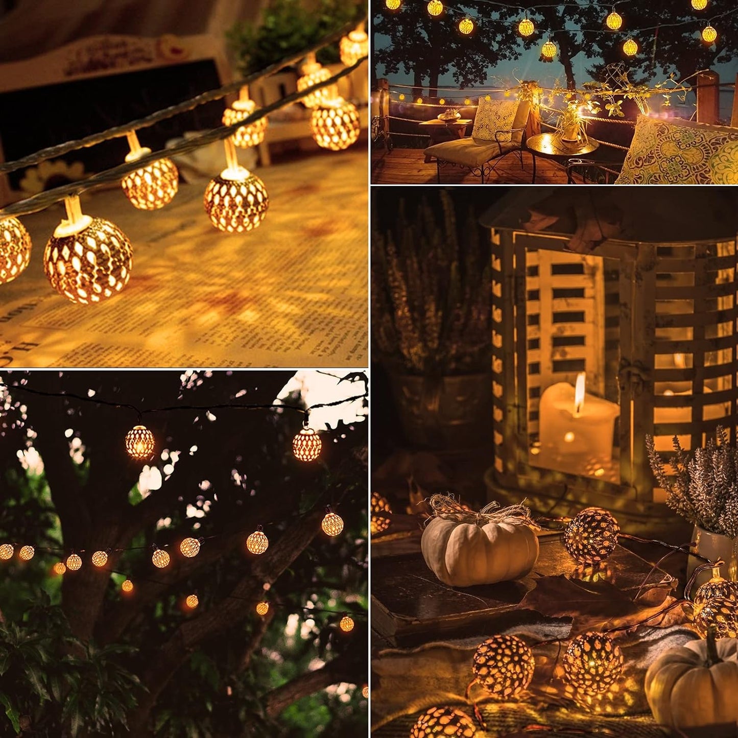 Moroccan Solar String Lights | Weatherproof | Energy Efficient